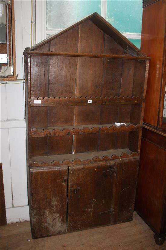 Oak open bookcase